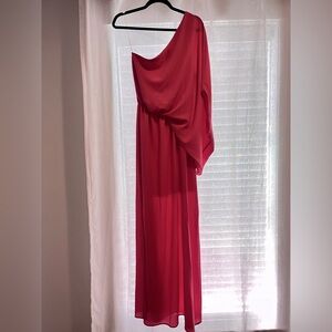 Elegant Pink One-Shoulder Dress